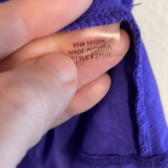 Soft Surroundings Women's Shirt Medium Purple Longline Coastal Grandma Classic - Picture 10 of 15